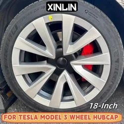 4PCS HubCap Car Replacement Performance Wheel Cover Cap Automobile Full Rim Cover Kits Part for Tesla Model 3 18 Inch 2018-2023