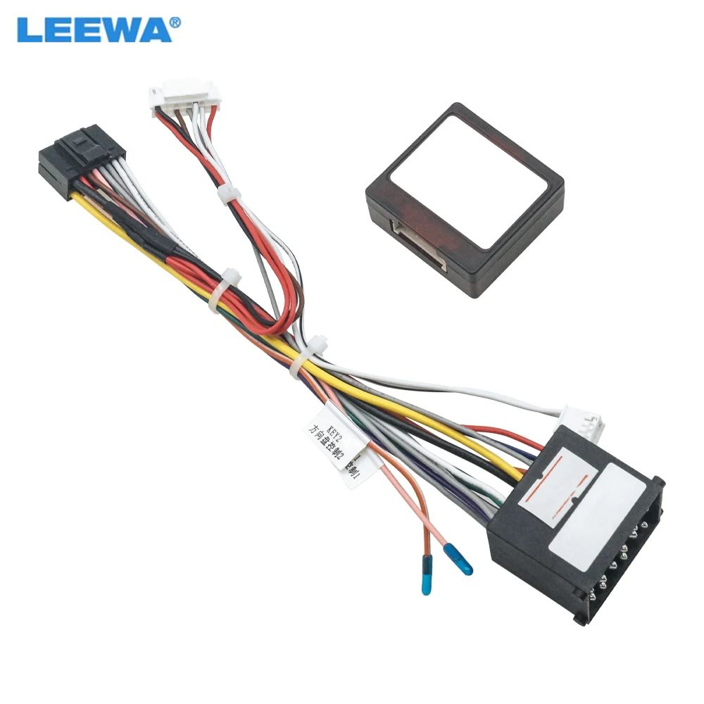 

LEEWA Car Audio 16pin Wiring Harness Wire cable For BMW E46(99-06) E39(95-00) E53 X5(99-00) Stereo Installation Wire Adapter