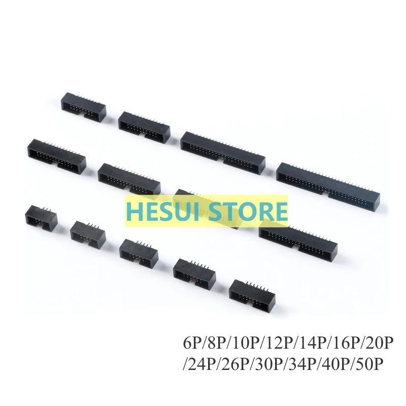 DC3-6/8/10/12/14/16-50P دبوس مستقيم 1.27 مللي متر تباعد بسيط القرن المقبس IDC موصل الأسلاك محطة كتلة وموصل