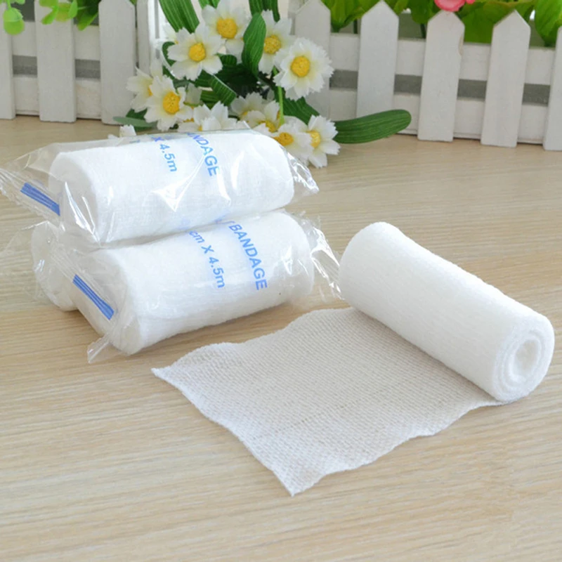 4.5m Length Gauze Roll Bandage Sterile Stretch Medical Tape First Aid Wound Care