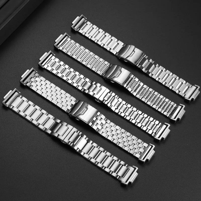 Retrofit Solid Stainless Steel WatchBand Bracelet For Casio GM/GA2100 GBX100 GA100/110 DW5600 DW5000 5610 Series Men Watch Strap