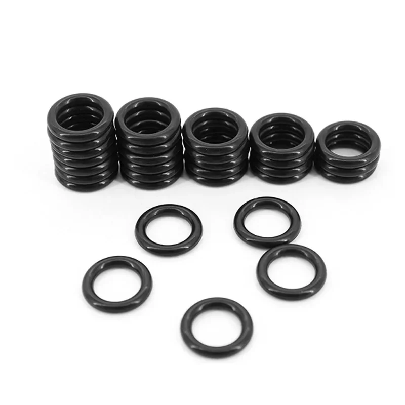 10~100pcs NBR O Ring Gasket CS 1/1.5/2mm OD 3mm~80mm Nitrile Butadiene Rubber Spacer Oil Resistance Washer Round Shape Black