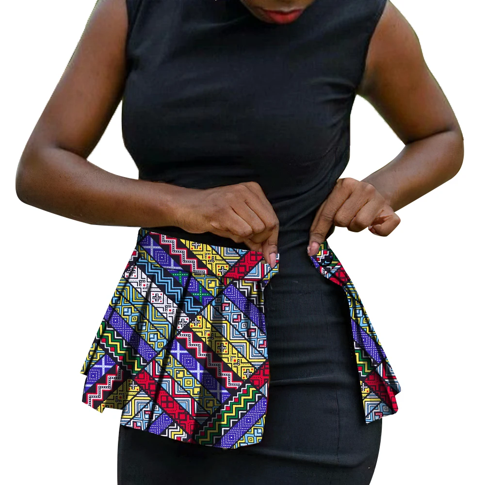 Cinturón de corsé de cintura con estampado africano para mujer, regalo hecho a mano, falda de cintura con superposición estampada y corbata, joyería Ankara para mujer wyb777