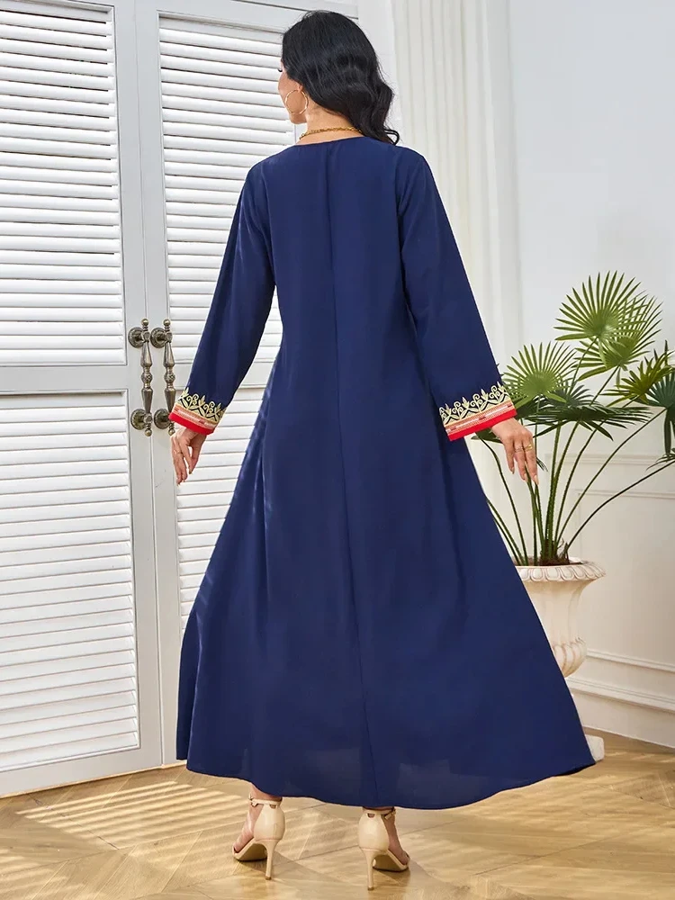 Morocco Ramadan Muslim Abaya for Women Party Dresses Kaftan Arab Long Robe Jalabiya Embroidery Dubai Eid Abayas Islam Vestidos