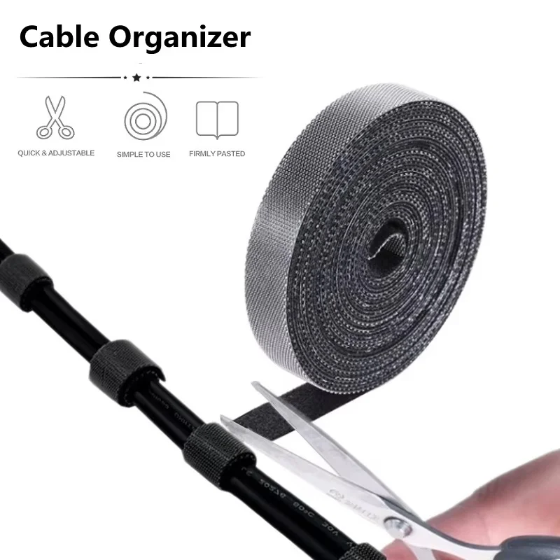 1-5m Cable Organizer Tie Reusable Cable Protecto Cable Management For Phone Mouse Earphone Data Wire Holder Protection Organizer