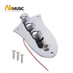 Jazz Bass JB Switch Control Plate Assembly Knobs Pots Loaded M511 Chrome Plated with 3 Screws