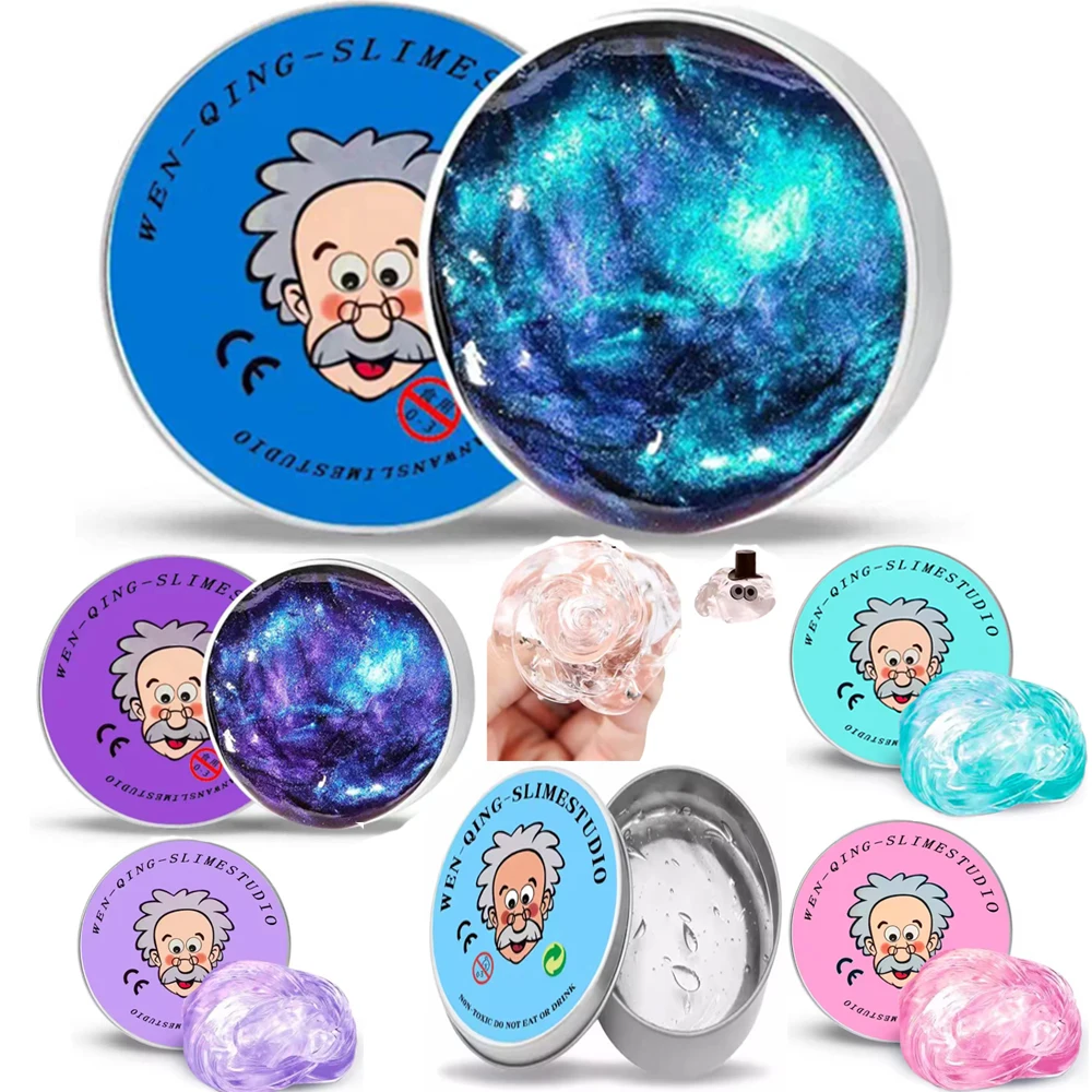 ◎* Lab Putty Crystal Clear Glass (1 Pack) Best Thinking Smart Crazy Stress Putty with Tin, Sensory & Bouncing Toy Children Gifts