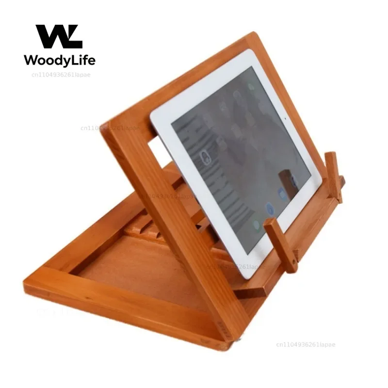 All-wooden Reading Rack, Bookshelf, Bookcase, Reading Rack, Notebook, Tablet Holder, Recipe Rack, Anti-myopia
