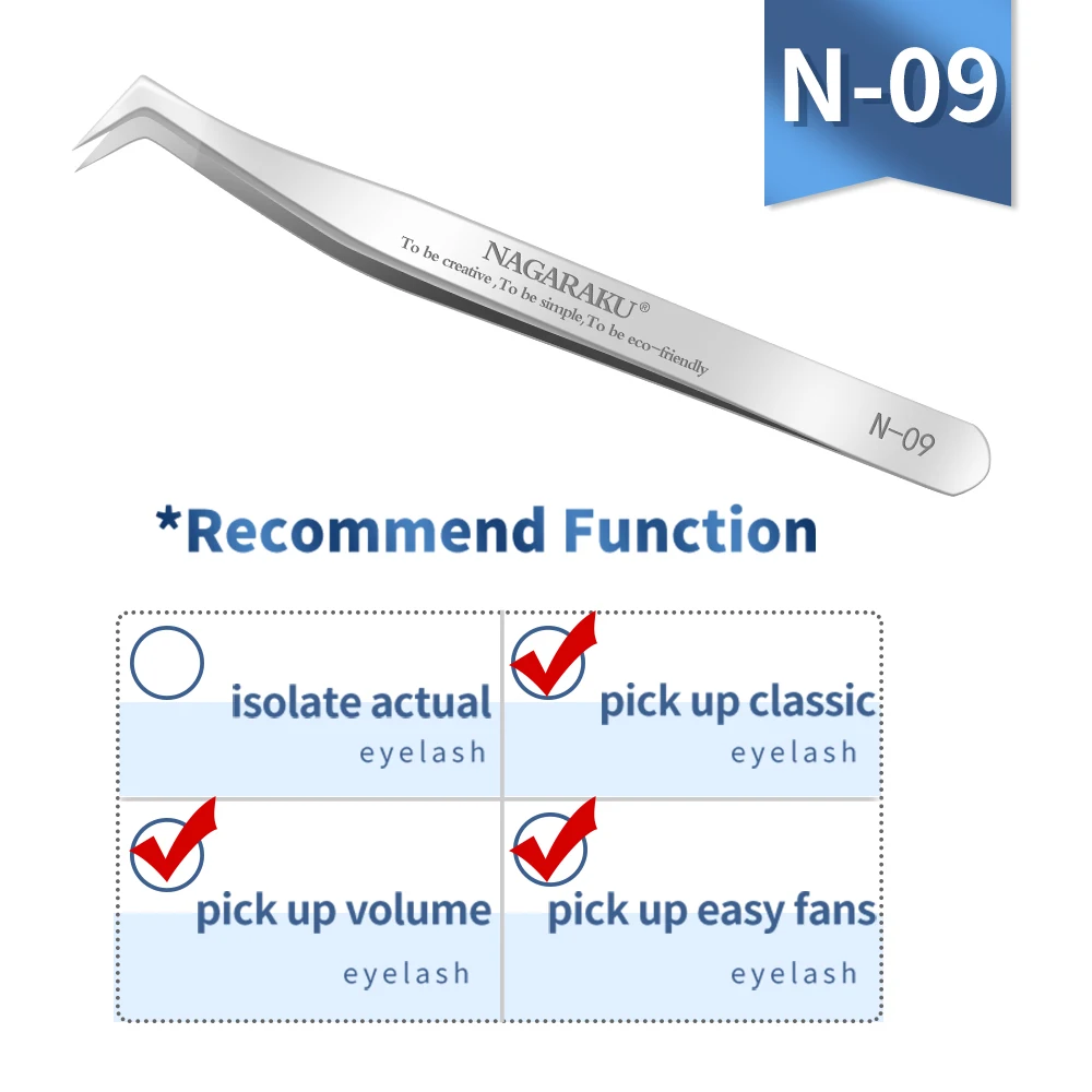 NAGARAKU Eyelash Extension Tweezers for Makeup
