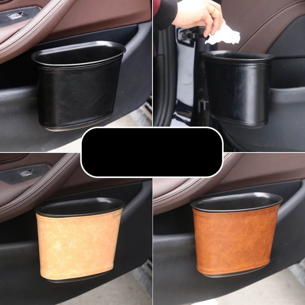 

Hanging Door Storage Bucket Trash Bag Waterproof Foldable Car Accessories For Cigarettes Glasses Pens Durable Easy