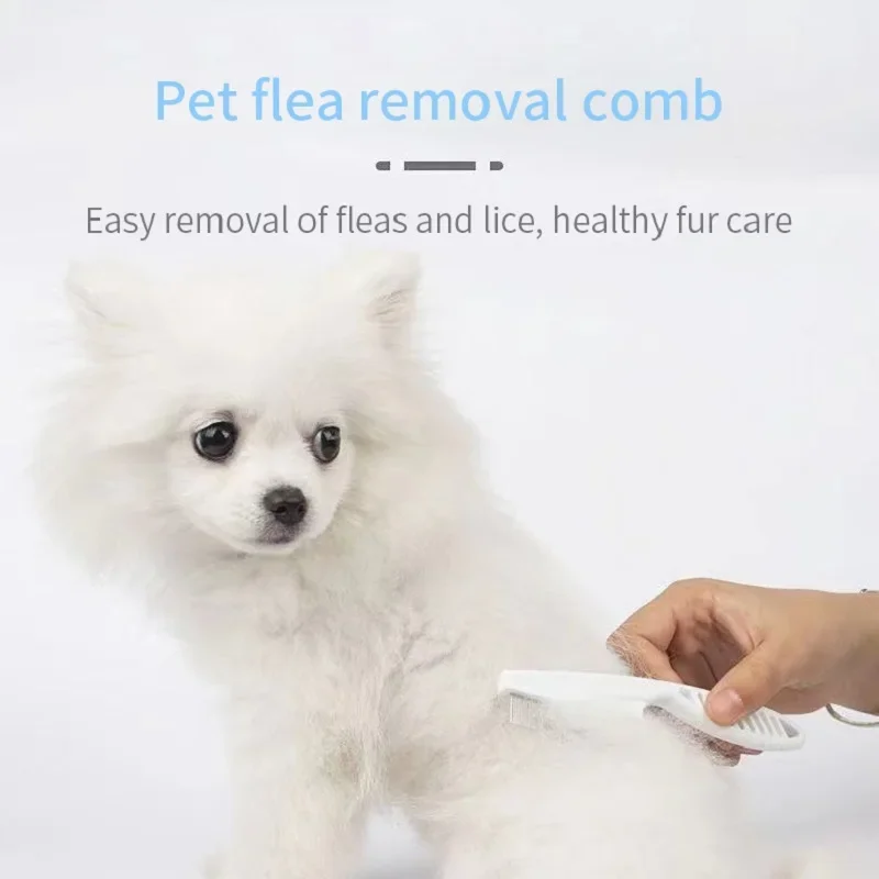 Pet Hair Shedding Comb Stainless Steel Flea Comb Cat Dog Pet Comfort Flea Hair Grooming Comb Dog Cat Fur Removal Brush