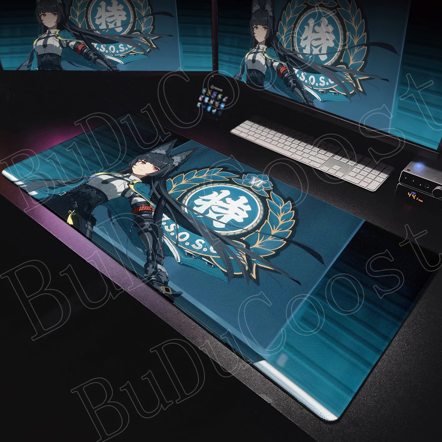 Zenless Zone Zero Anime Mouse Pad Keyboard Pad Hoshimi Miyabi‌ Desk Mouse Mat Carpet Rubber Non-Slip  Base cool Gaming Exquisite