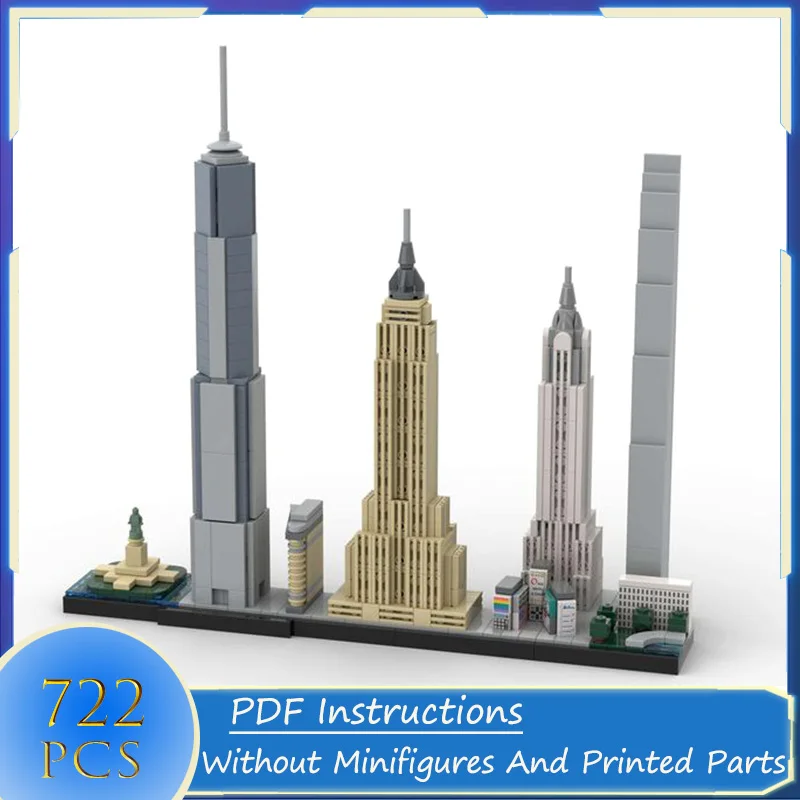 Street View Skyline Upgraded City Series Building Blocks MOC Architecture Modular Model DIY Assemble Bricks Toy Birthday Gifts