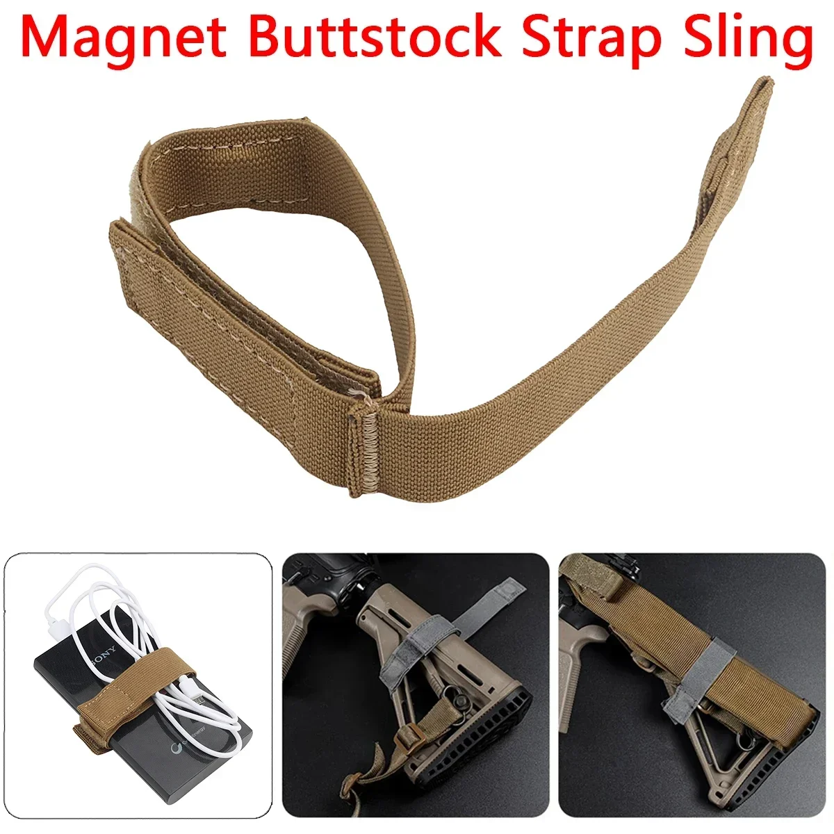 

Magnet Buttstock Sling Sentry Strap Adapter Rifle Tactical Hunting Airsoft Gear Storage Belt Outdoor Equipment Accessories Nylon