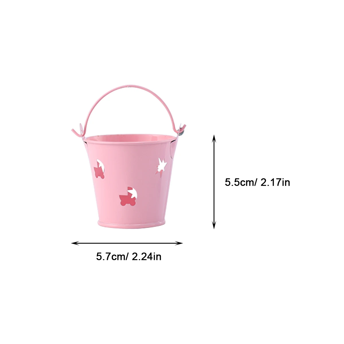

10pcs Iron Material Safe Simple Design Wedding Home Decor Sugar Buckets Storage Hollow Bucket Holder Desktop