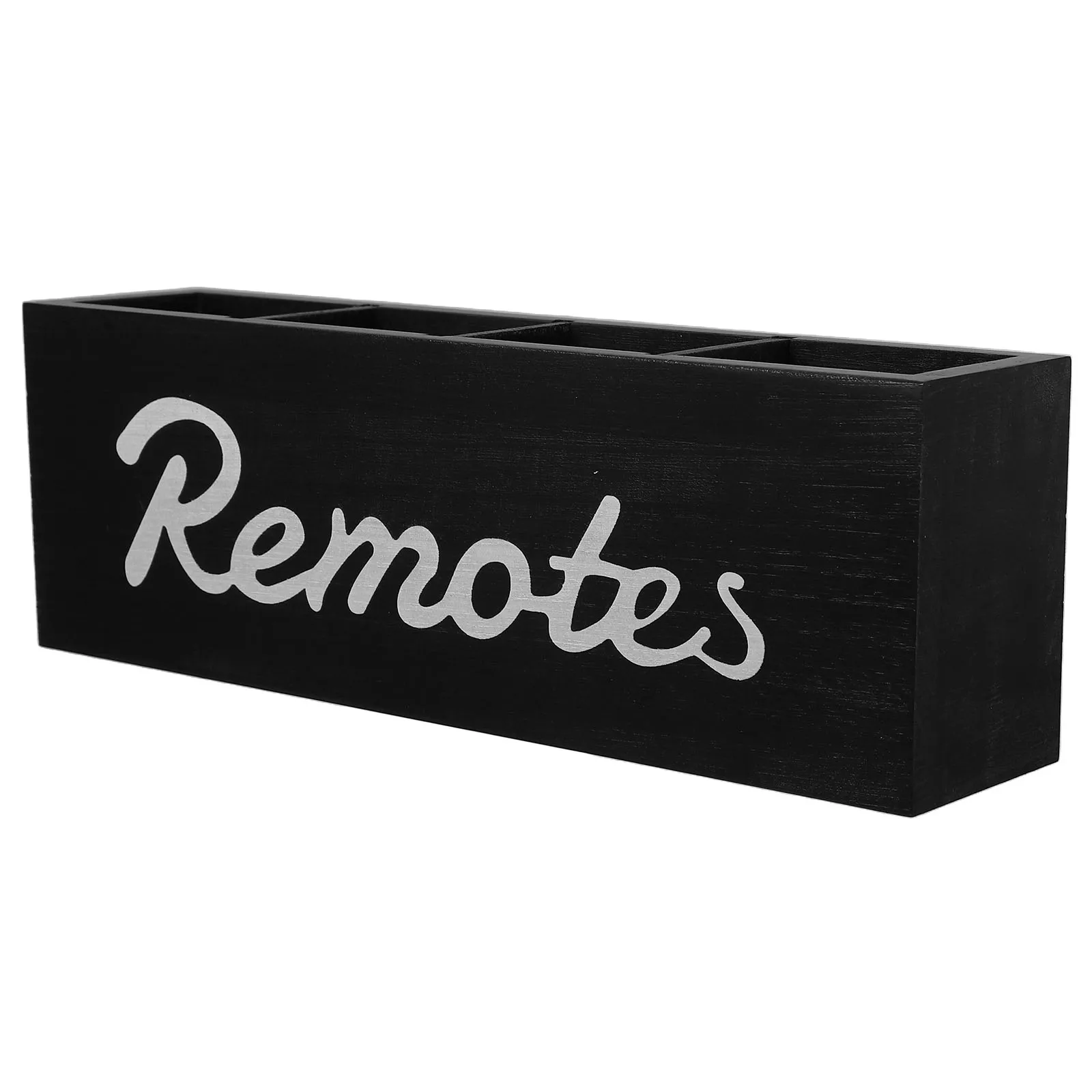 

Remote Control Storage Box Wall Mount Holder Desk ganizer Wooden Pen Pencil Student Supplies Coffee Table Black