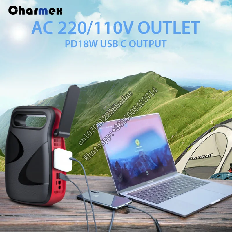 Charmex Mobile Power Station Battery Car Jump Starter  Bank Rotating Flashing Hazard Light SOS Function