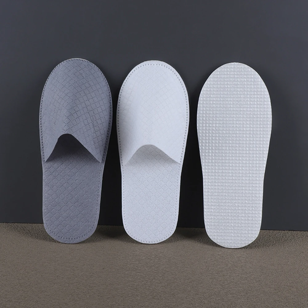 1Pairs Disposable Slippers Hotel Travel Slipper Sanitary Party Home Guest Use Men Women Unisex Closed Toe Non-Slip Shoes