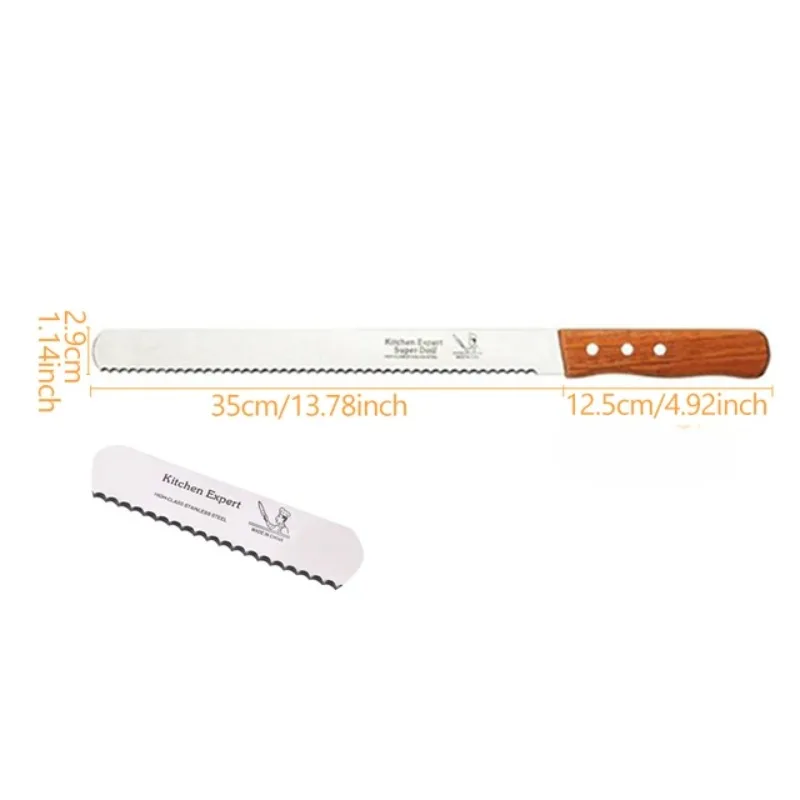 10 Inch Best Serrated Bread Knife Cake Cutting Knife Long Baguette Cutter Stainless Steel Loaf/Bread Slicer/Slicing