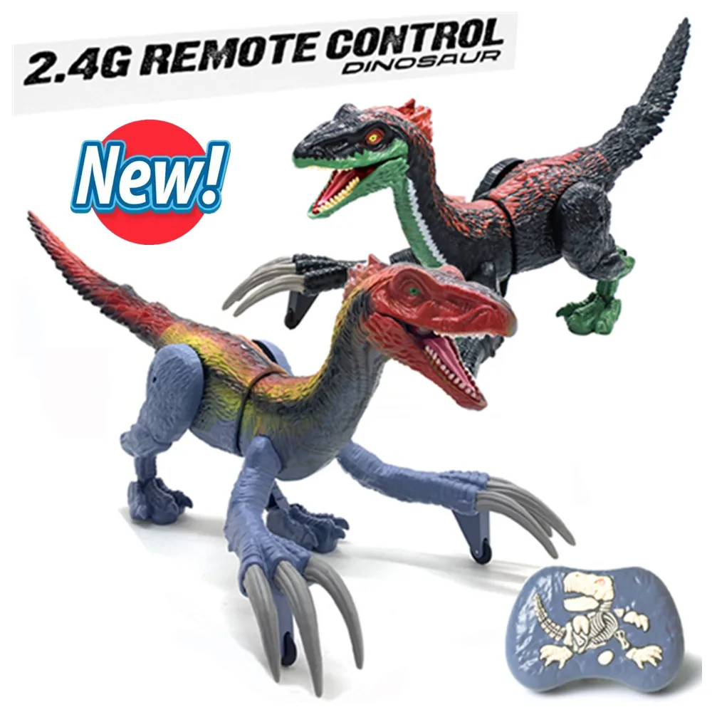 Brinquedos Dinossauros de Controle Remoto para Crianças, Brinquedos Dinossauros Andando, Robô 2.4GHz, Modelo de Simulação com Verisimilência para Meninos