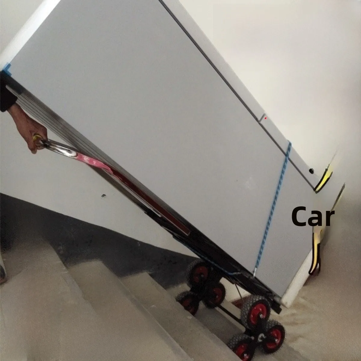 

Six-Wheel Hand-Pulled Moving Tru Ladder Climbing Cargo Transport Vehicle Portable op Cart Stair Climbing Car Small Pu...