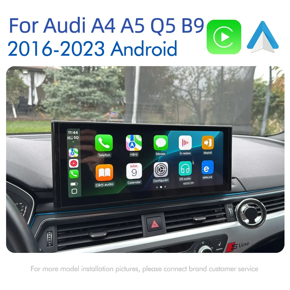 12.3 Android 14 Wireless Carplay Multimedia Stereo For Audi A4 A5 Q5 B9 2016-2023 IPS WIFI 4G BT Touch Screen GPS Navi Receiver