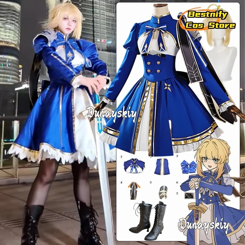 أزياء كوسبلاي جيم صابر هونكاي: أزياء ستار ريل التأثيرية فساتين المحكمة العتيقة في القرون الوسطى فساتين صابر للعب الأدوار شعر مستعار دعامة الأحذية مناسبة لـ Wo #1