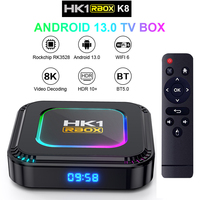 Android 13 TV BOX HK1 RBOX K8 RK3528 Dual Wifi6 4G 32G 64G 128G Support 8K 4K BT Google Voice Assistant Media Player Set Top Box