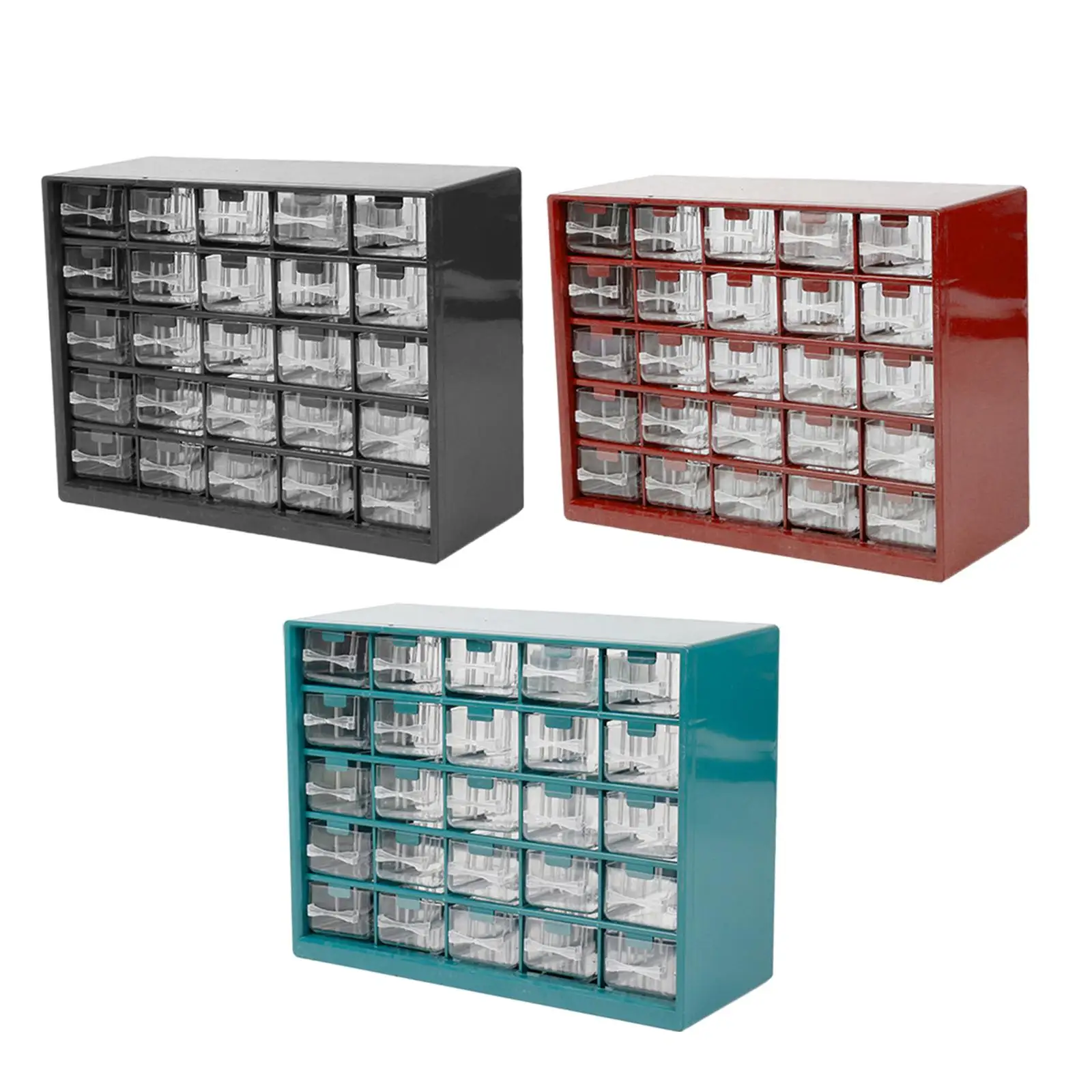 25 Drawer Parts Storage Box, Classification Component Storage Cabinet for Beads