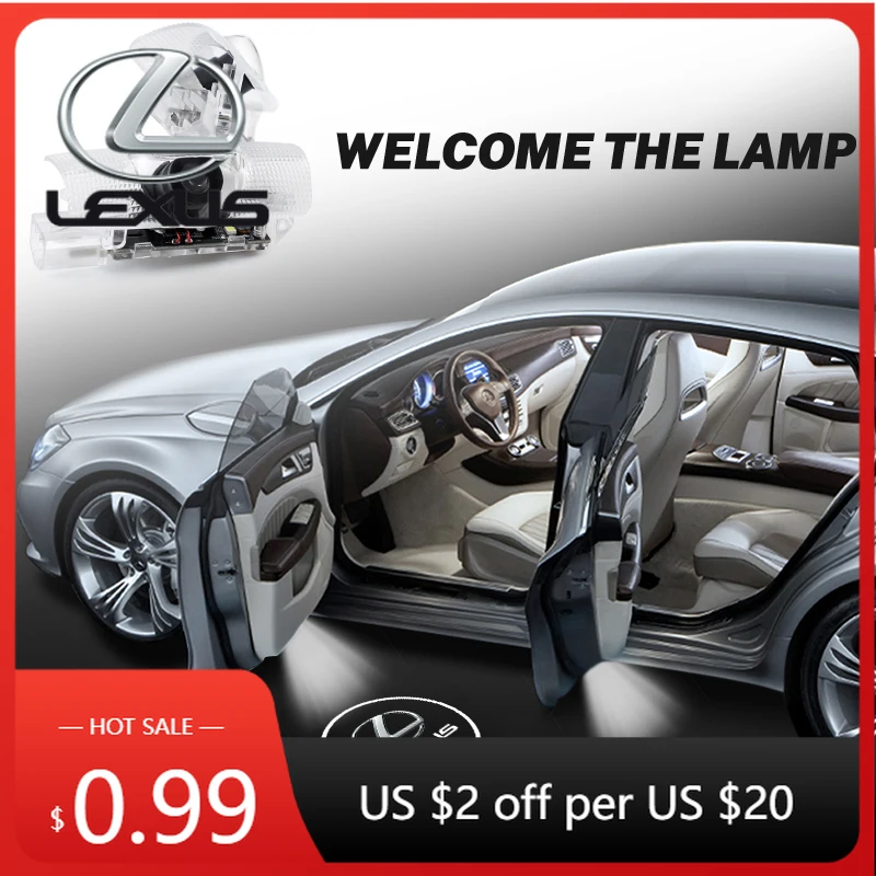

Interior Stickers 2Pcs Car Door Welcome Lights Projector Lamps Accessories For Lexus F SPORT GX460 Ct200h IS250 ES 220D IS200 Fs