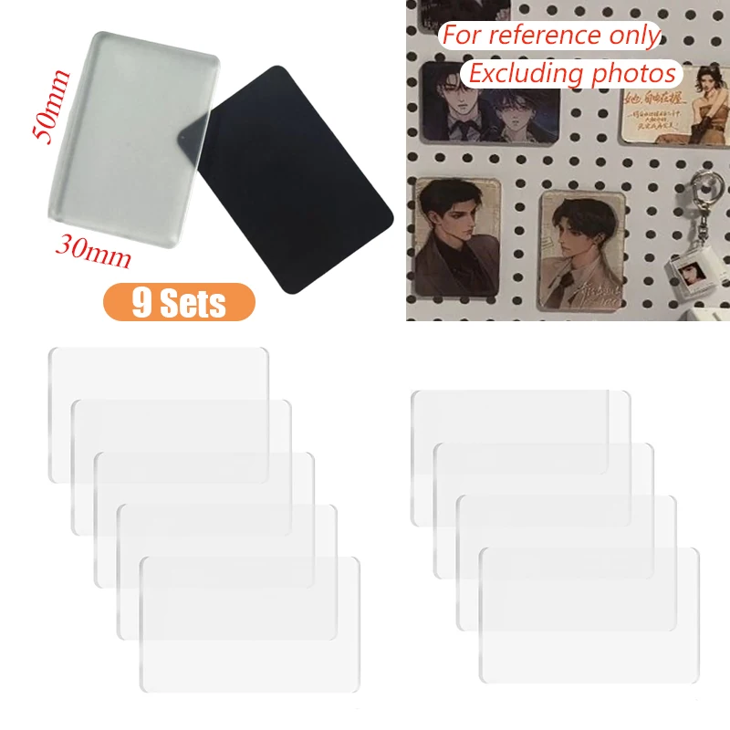 9~50er-Set 5×3cm DIY Acryl-Magnet-Kit Kühlschrankmagnet Rechteckig Heimdekoration Benutzerdefinierte Fotos Postkarte Handgemachtes Kunsthandwerk