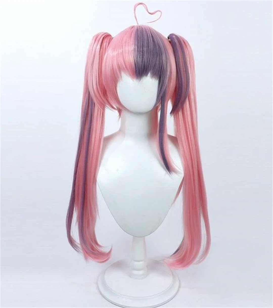 Cosplay Virtual YouTube Ironmouse Wig Anime party double ponytail pink wig heat-resistant synthetic wig