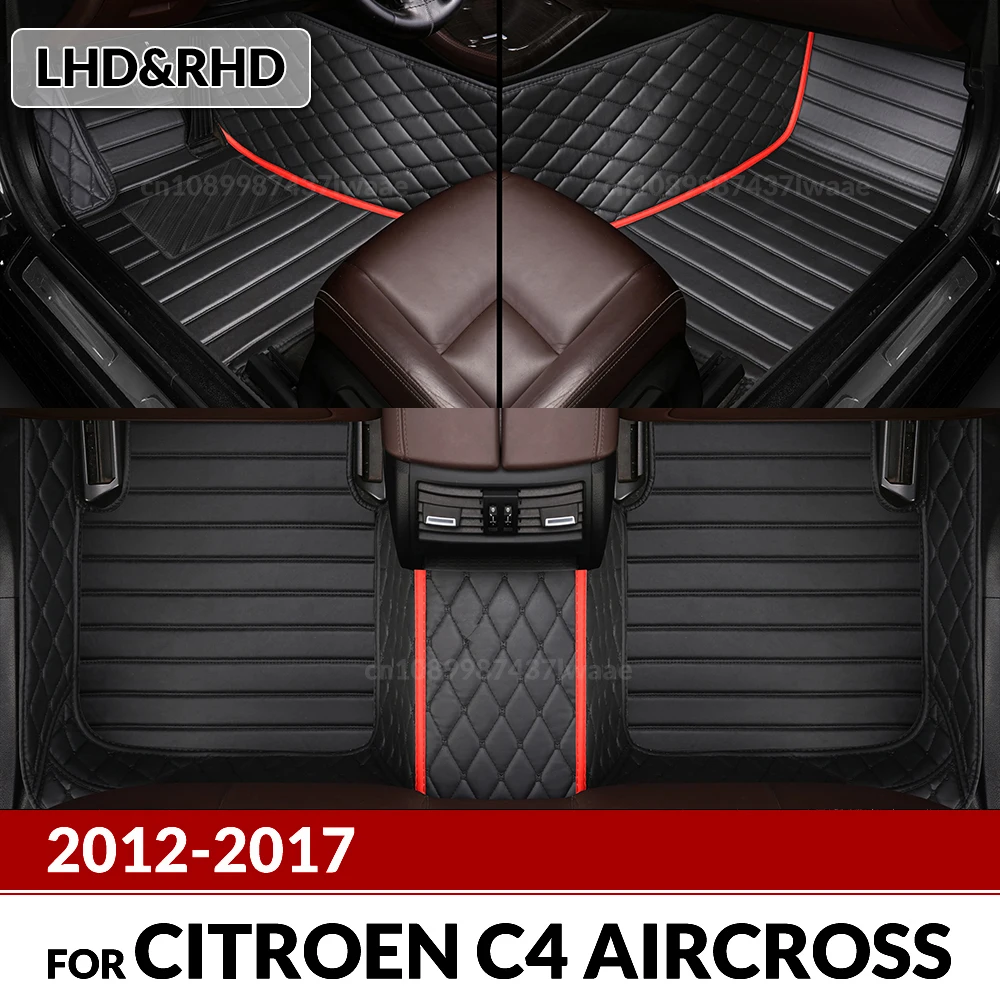 

Автомобильные коврики для Citroen C4 Aircross 2012 2013 2014 2015 2016 2017, пользовательские автомобильные подушечки для ног, автомобильные аксессуары для интерьера
