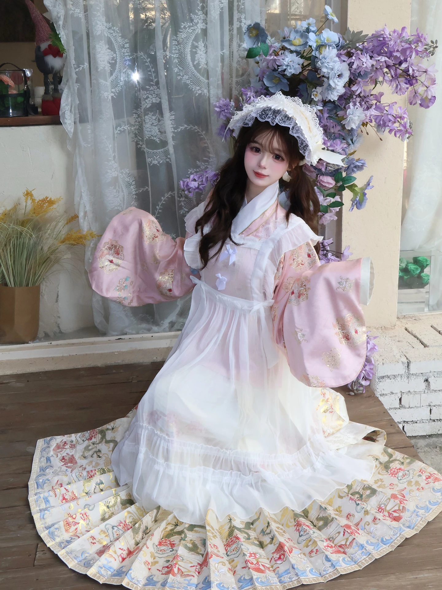 

Оригинальный комплект Ханьфу Qiyue: юбка «Ма Мэнь» в стиле династии Мин, осенне-зимний новый женский наряд Han Yang Zhong