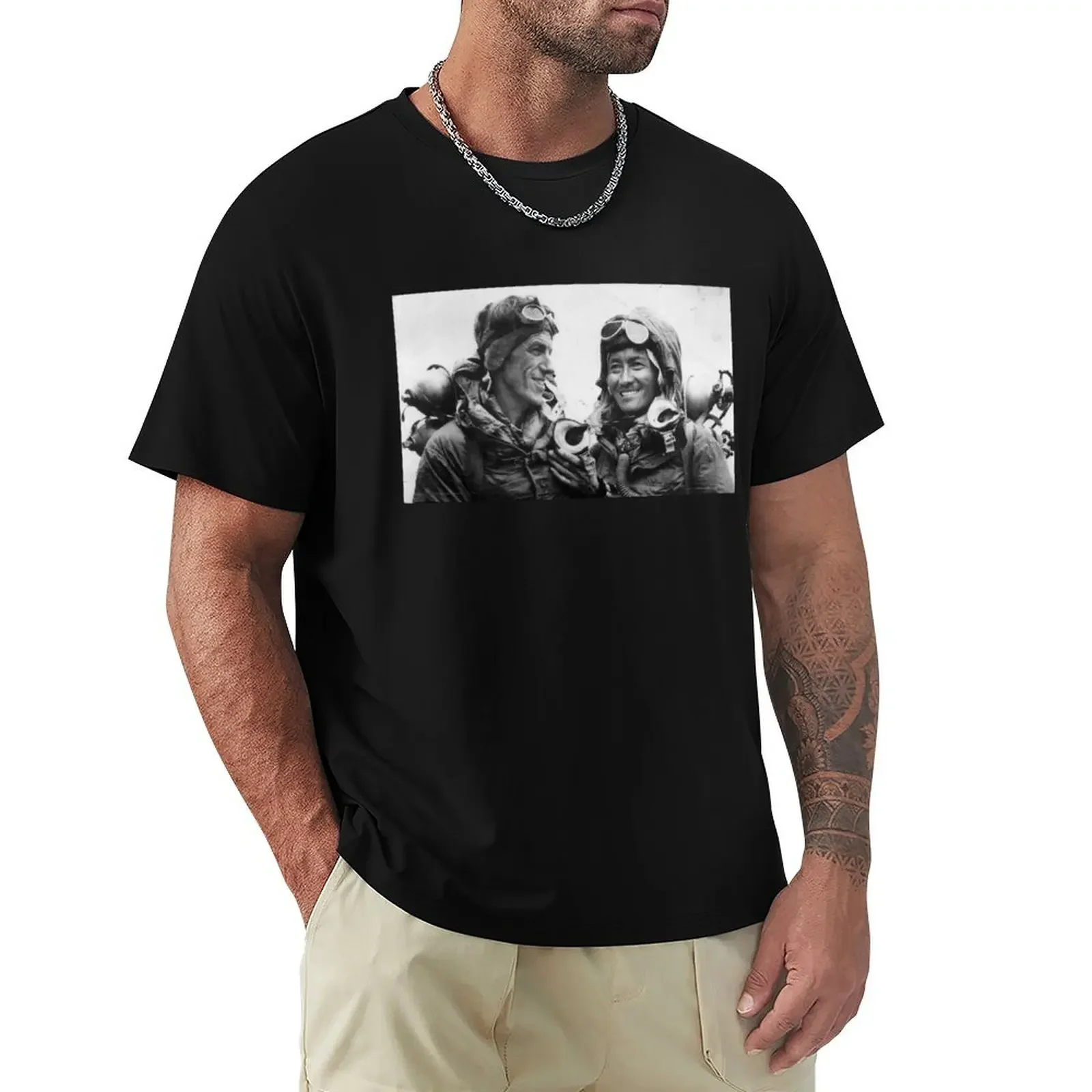 Edmund Hillary Tenzing Norgay After Everest Ascent 1953 T-Shirt tees plus sizes quick drying new edition men workout shirt