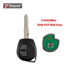 YIQIXIN For Suzuki Swift SX4 ALTO Grand Vitara 2015 Ignis JIMNY Remote Car Key 2 Buttons 315Mhz/433MHz ID46 PCF7936 Chip