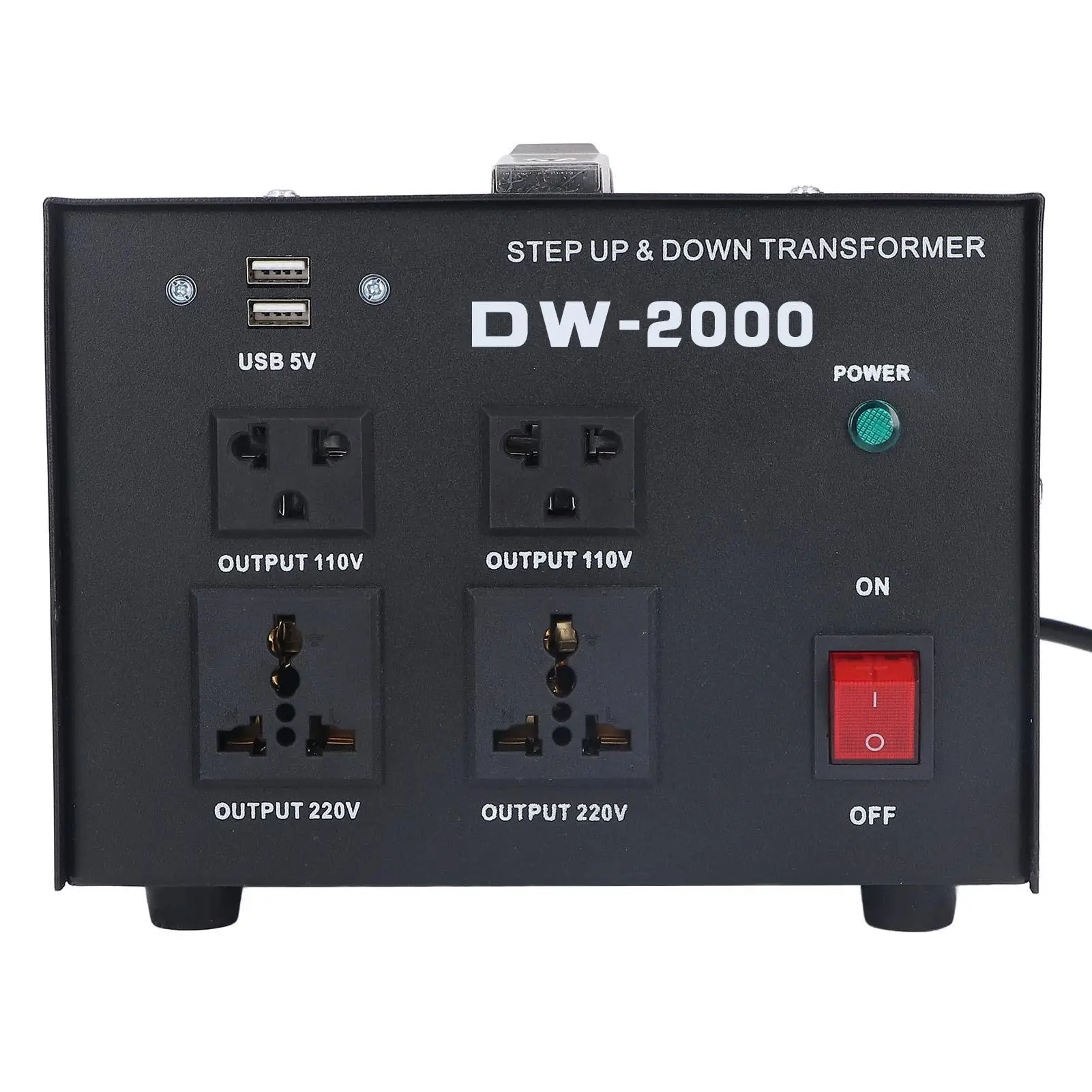 2000W Voltage Transformer Step Up Converter 110V to 220V Adjustable AC Power Supply DW-2000