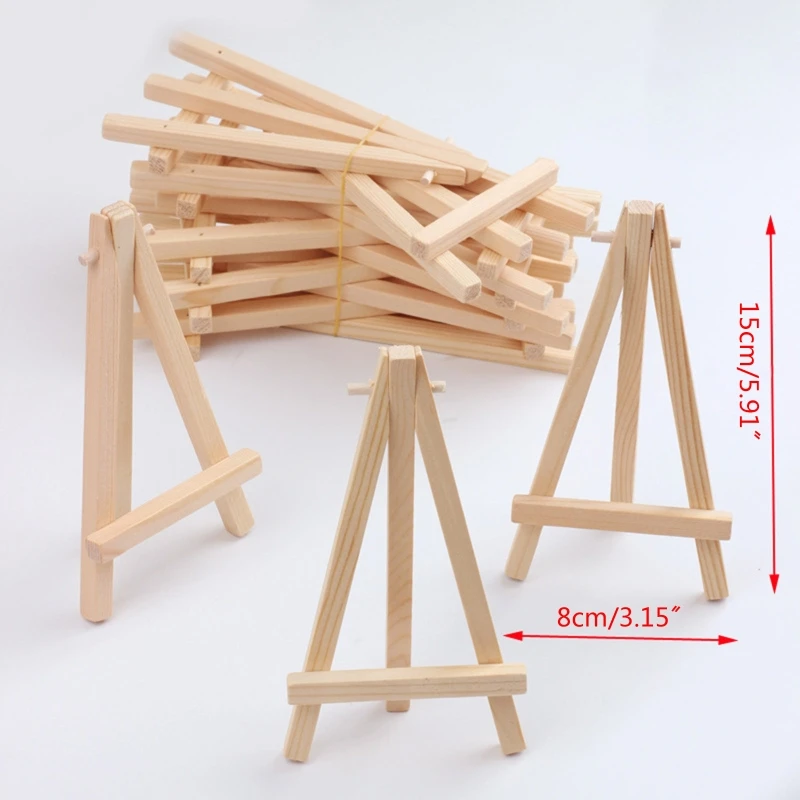 10Pieces Artist Easels Desk Wooden Tripod Painting Display Holder Photo Stand Art Supplies for Kid Student Art Painting