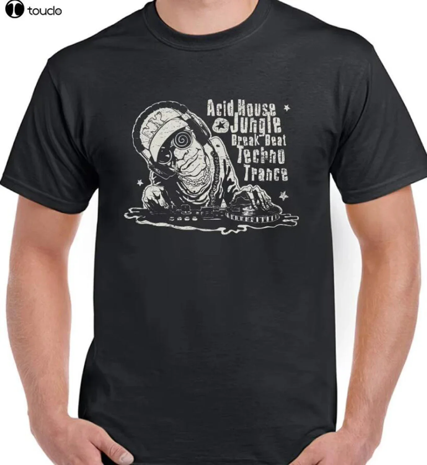 Twisted Dj Mens Funny T-Shirt Acid House Jungle Break Beat Techno Trance Dance 2019 Summer T Shirt Men O-Neck Tee Shirt