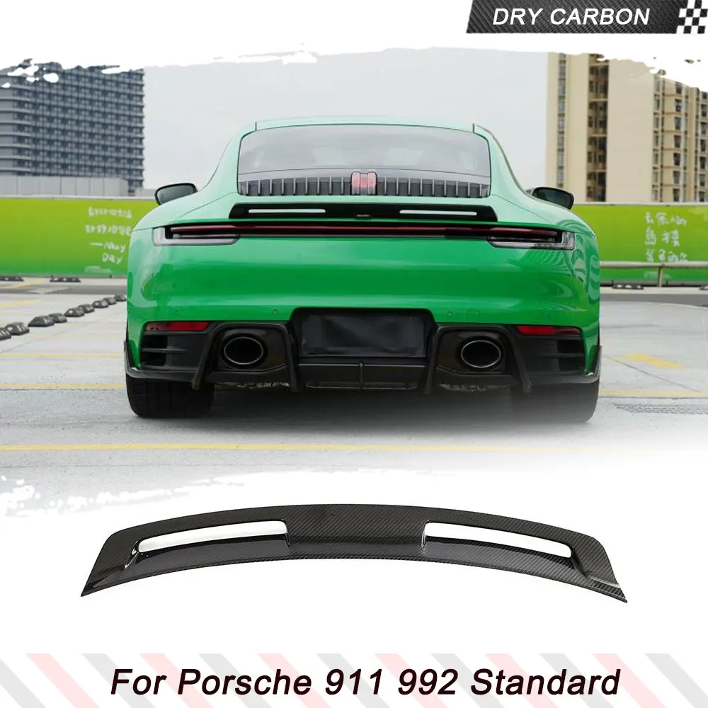 

Prepreg Dry Carbon Car Rear Trunk Spoiler Wing For Porsche 911 992 Standard 2019-2023 Car Boot Lip Lid Rear Trunk Wing Spoiler