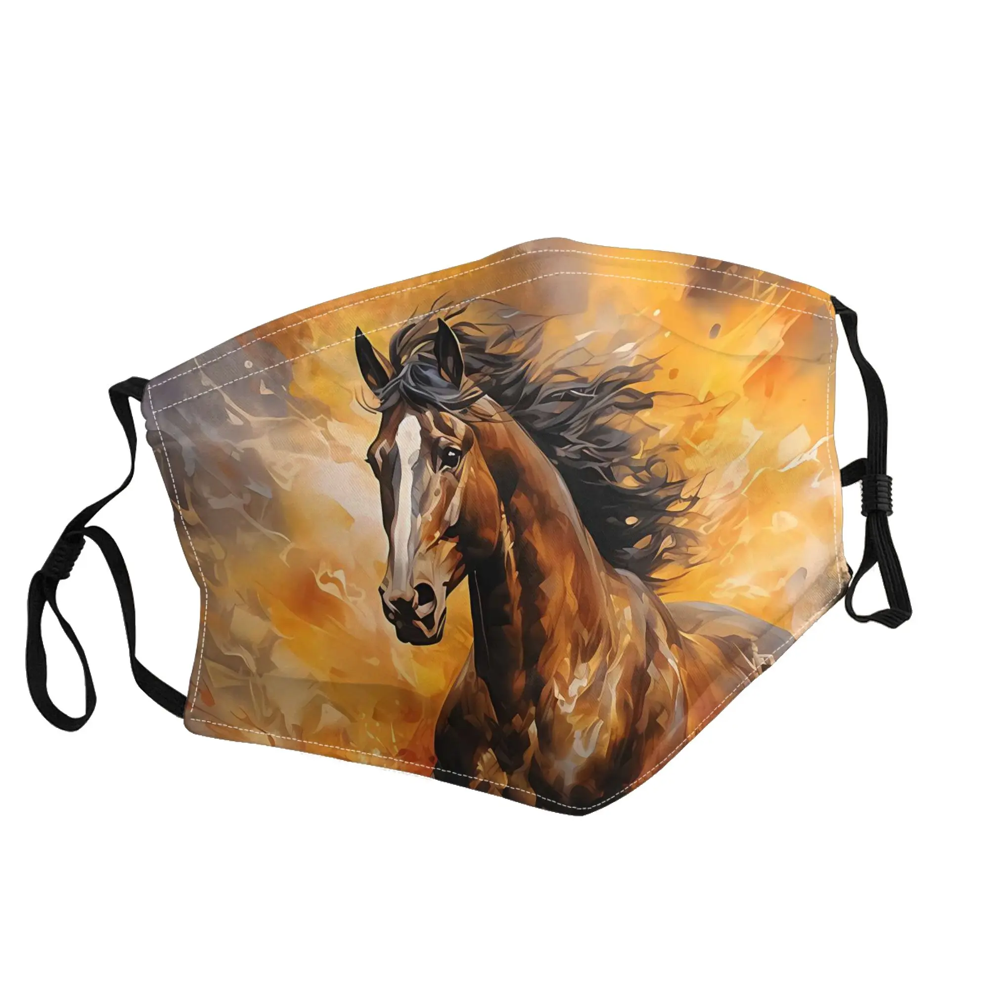 

Galloping Horses Running Horse Mask Unisex Outdoor Fashion Printed