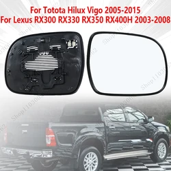 Heated Anti Glare Rearview Side Mirror Blue Lens Glass For Toyota Hilux Vigo 2005-2015 For Lexus RX300 RX330 RX350 RX400H 03-08