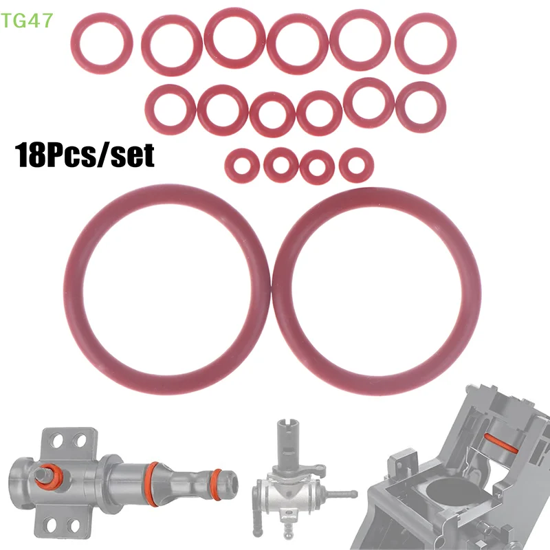 [YA]18pcs O-Ring Seal Kit Silicone Gasket For Saeco Gaggia Spidem Coffee Machine Brewing Group Spout Connector
