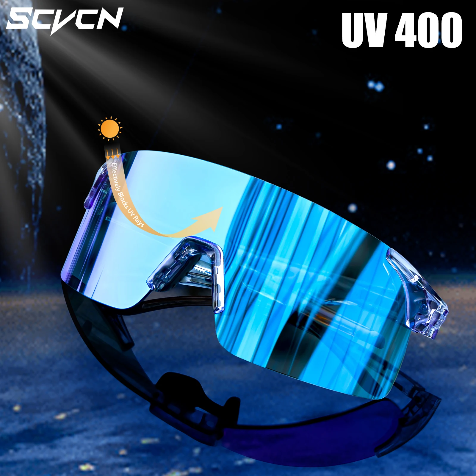 Scvcn-Cycling Sunglasses Mtb Polarized Sports Cycling Glasses Goggles Bicycle Mountain Bike Glasses Men\'s Women Cycling Eyewear