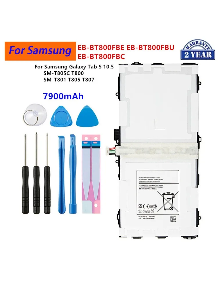 Zupełnie nowy tablet EB-BT800FBE EB-BT800FBU/FBC bateria do Samsung Galaxy Tab S 10.5 SM-T805C/T800/T801/T805/T807 — zdjęcie produktu 6
