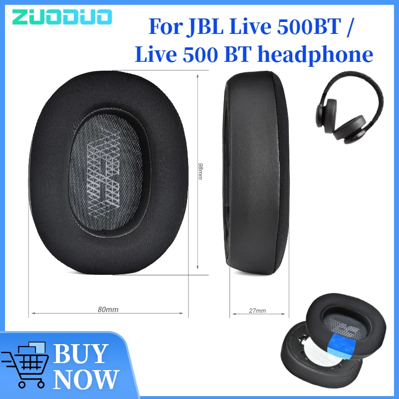 

ZUODUO Sport Cooling-Gel Ear Pads for JBL Live 500BT / Live 500 BT Headphones Ear Cushions, Headset Ear Cover Earpads