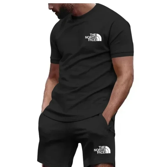 T-shirt à manches courtes et pantalons de jogging décontractés pour hommes, objectifs sportifs, ensemble deux pièces pour hommes, été, nouveau, 2024