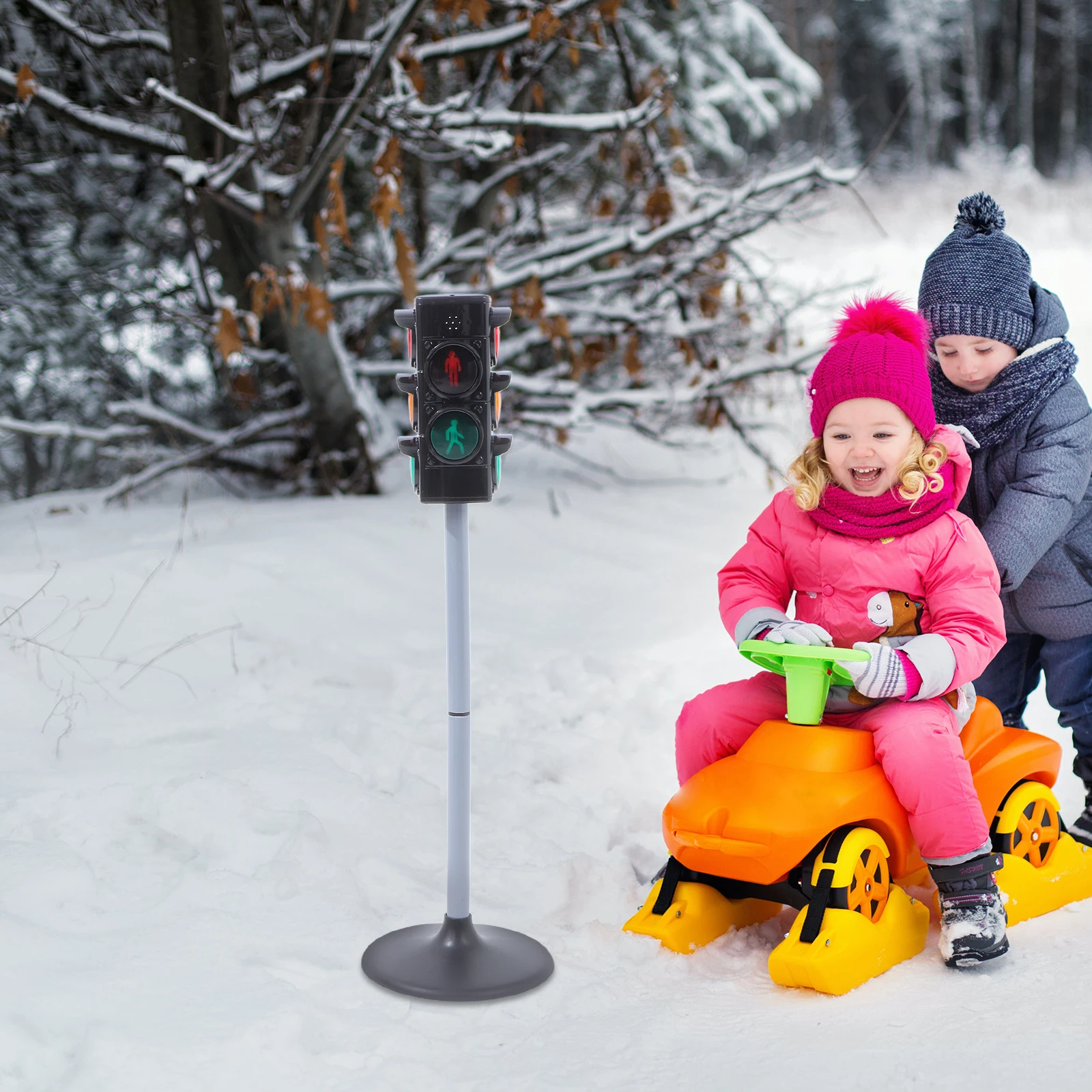 

1pc Simulation Traffic Light Red Green Light Educational Plaything For Kids Realistic Signal Lamp Unique Design Safe