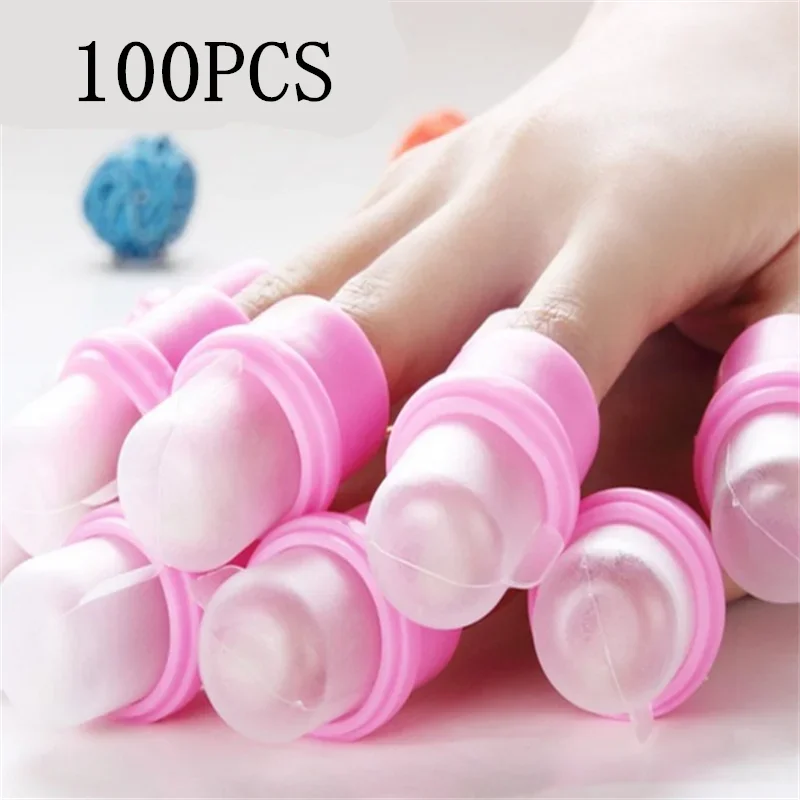 

5/10/20/50/100 шт. розовый дизайн ногтей, замачиваемая крышка, многоразовые обертки, резиновая УФ-гель-лак для снятия лака, чистая полировка, маникюрный инструмент