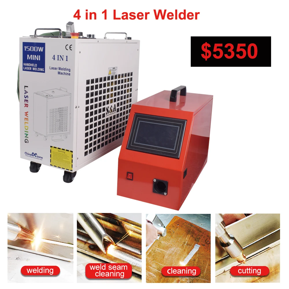 1500W Fiber Laser Welding Handheld 4 in 1 Welding Cleaning Cutting Soldering Machine Portable CNC Welder for Metal